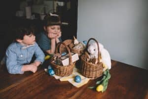 An Easter basket as an invitation to play