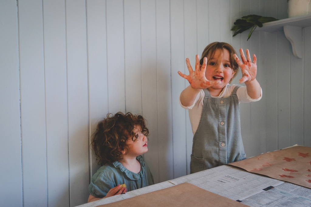 Children playing in the Reggio Emilia-inspired space