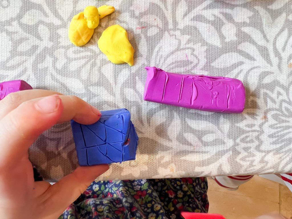 Carving triangles and diagonals into FIMO