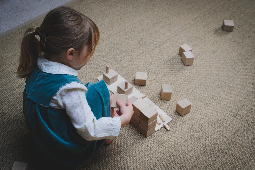 Playing with blocks to build self efficacy