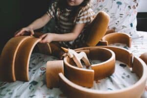 A girl enjoying open-ended play